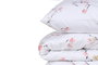 L'essentiel linge de maison Juego de funda de edredón Jasmine Blanco y Salmón 4 piezas